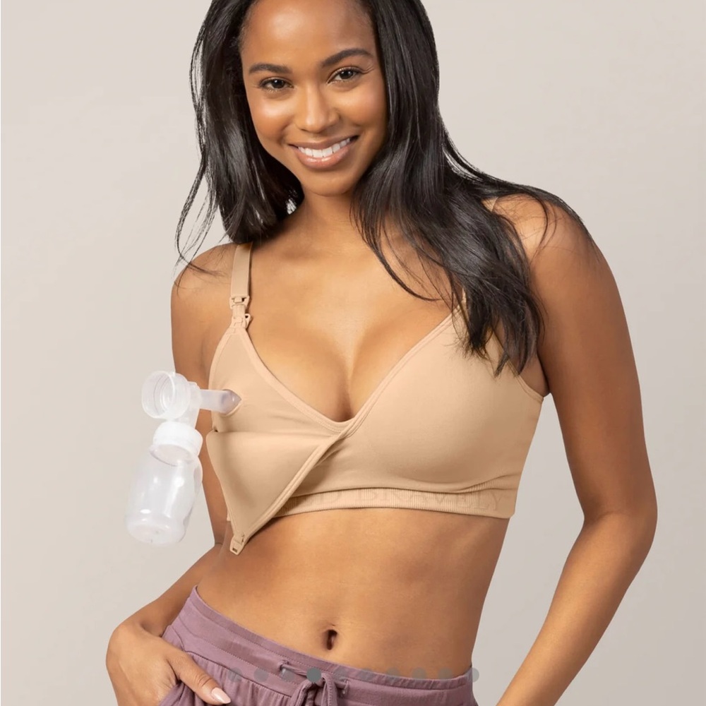 Kindred Bravely Sublime Pumping / Nursing Bra in Beige large busty